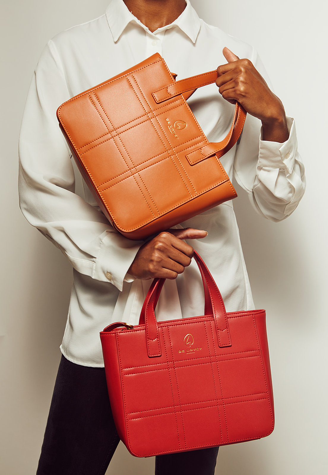 ADRIA BLOCK BAG- RED